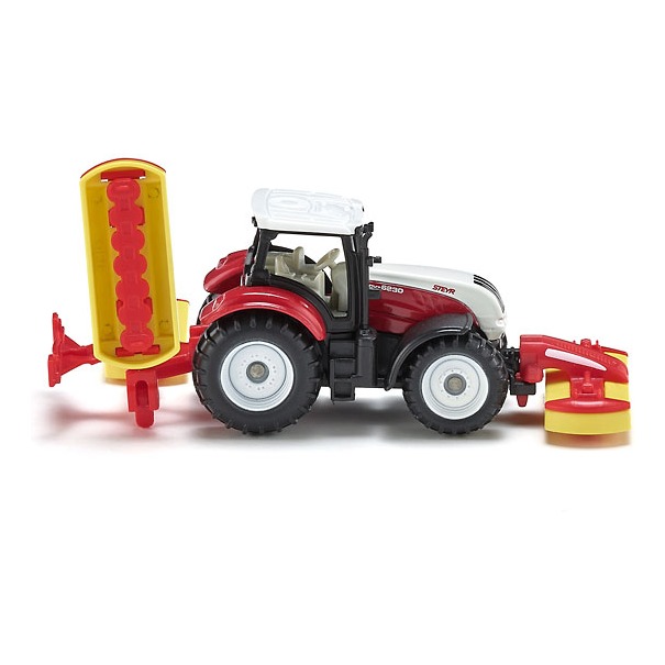 Игрушечная модель - Трактор Steyr с газонокосилкой Poettinger  