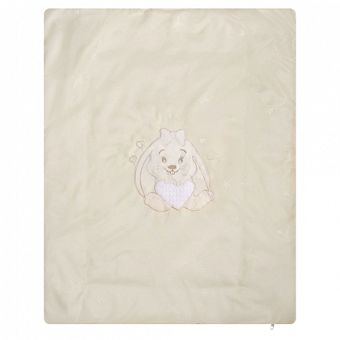 Набор в люльку 6 предметов: одеяло, подушка, пододеяльник, простыня, наволочка, матрас - Bunny Love, бежевый  
