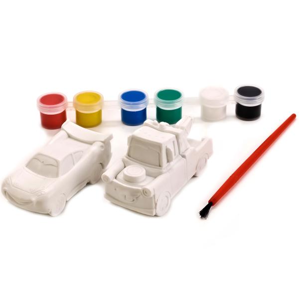 Набор для раскрашивания - 2 машинки из серии Disney Тачки и краски  