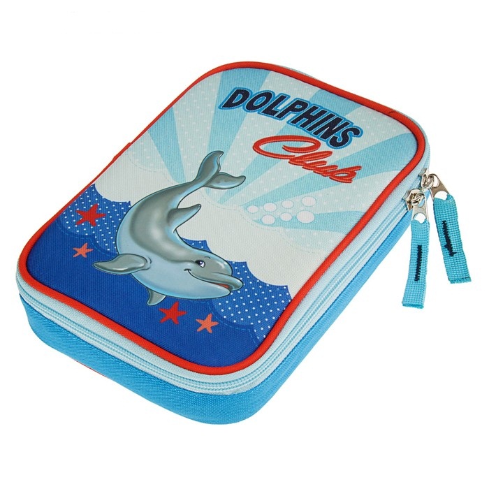 Пенал с канцтоварами - Дельфин  