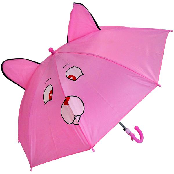 Зонт с ушками диаметр 45 см., со свистком, несколько цветов  