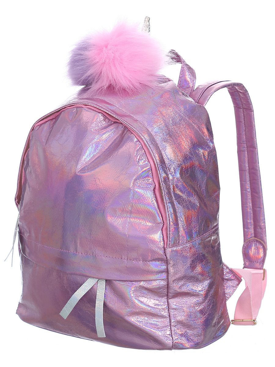 Рюкзак голографический Единорог Bright Dreams, розовый металлик  