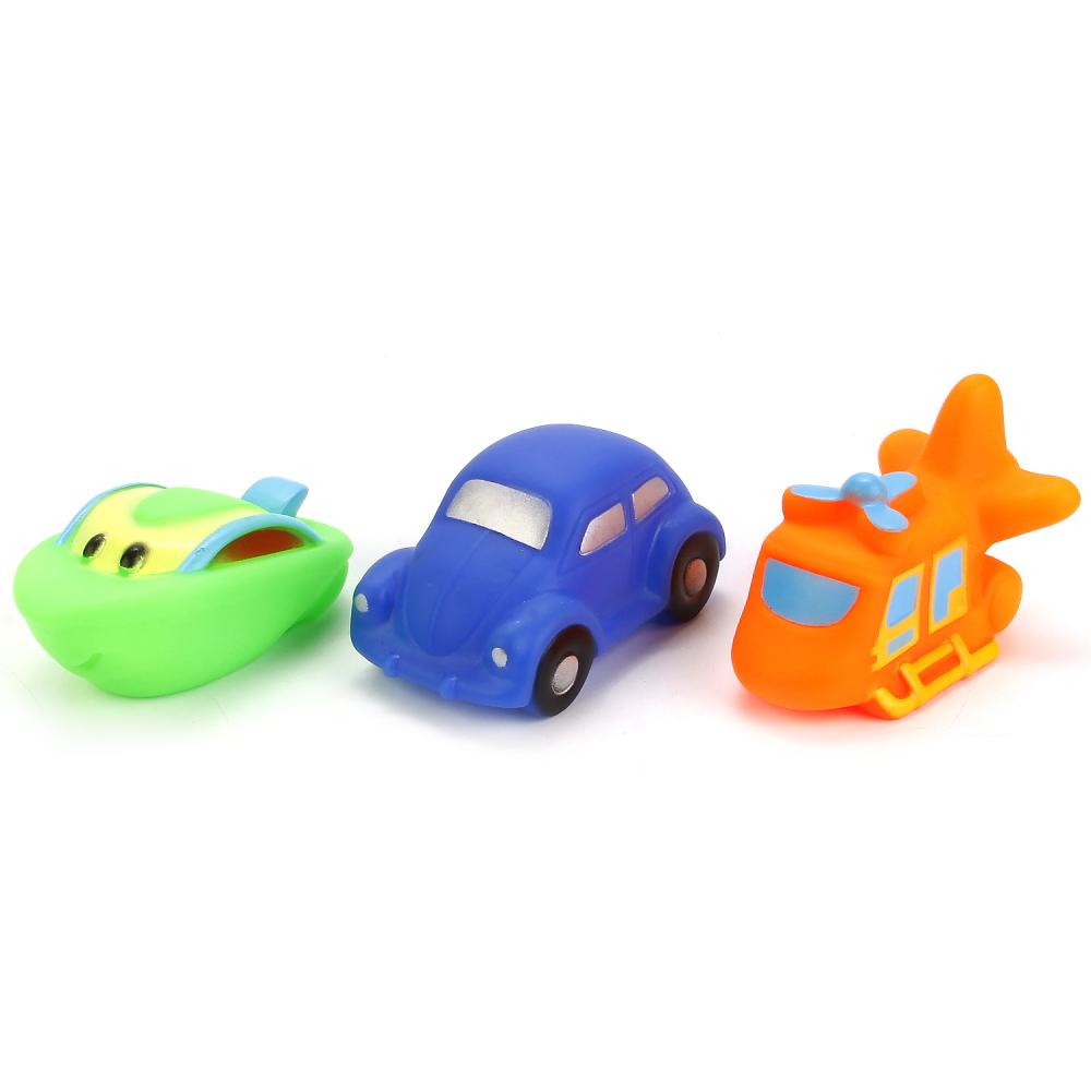 

Игрушки для ванной - вертолет, машина, катер в сетке