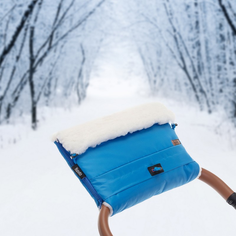 Муфта меховая для коляски Nuovita Alaska Bianco Marino/Морской  