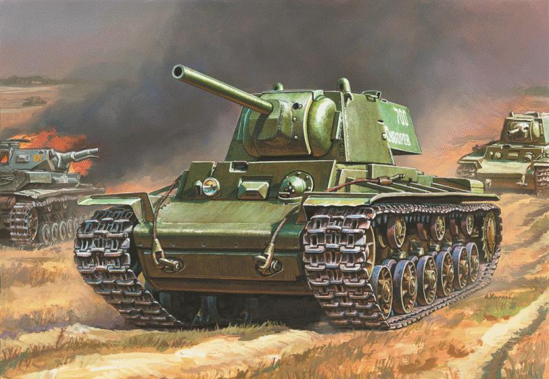 Модель для склеивания - Советский тяжёлый танк КВ-1  