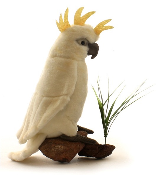 

Мягкая игрушка - Большой белохохлый какаду, 22 см.