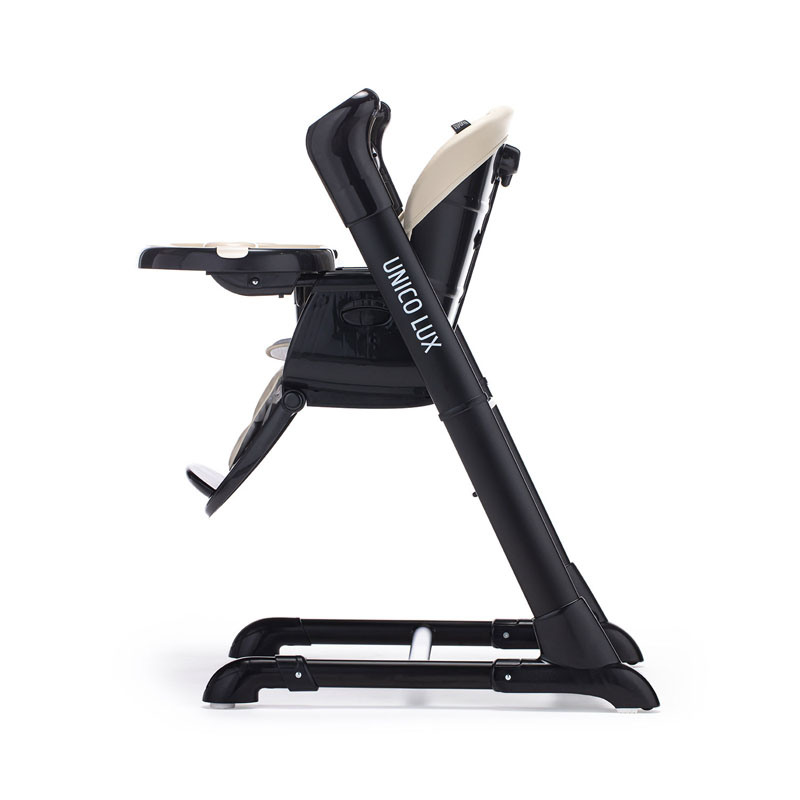 Стульчик для кормления с электронным устройством качения Nuovita Unico lux Nero, Latte, Nero/Латте, Черный  