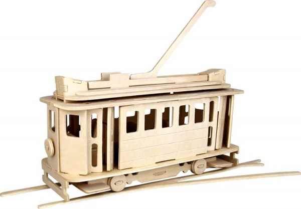 Модель деревянная сборная - Московский трамвай  