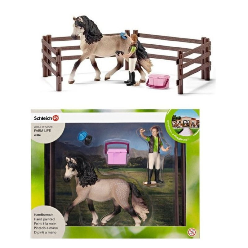Игровой набор - Уход за животными - Андалузская лошадь от Schleich, 42270k- купить в интернет-магазине ToyWay.Ru
