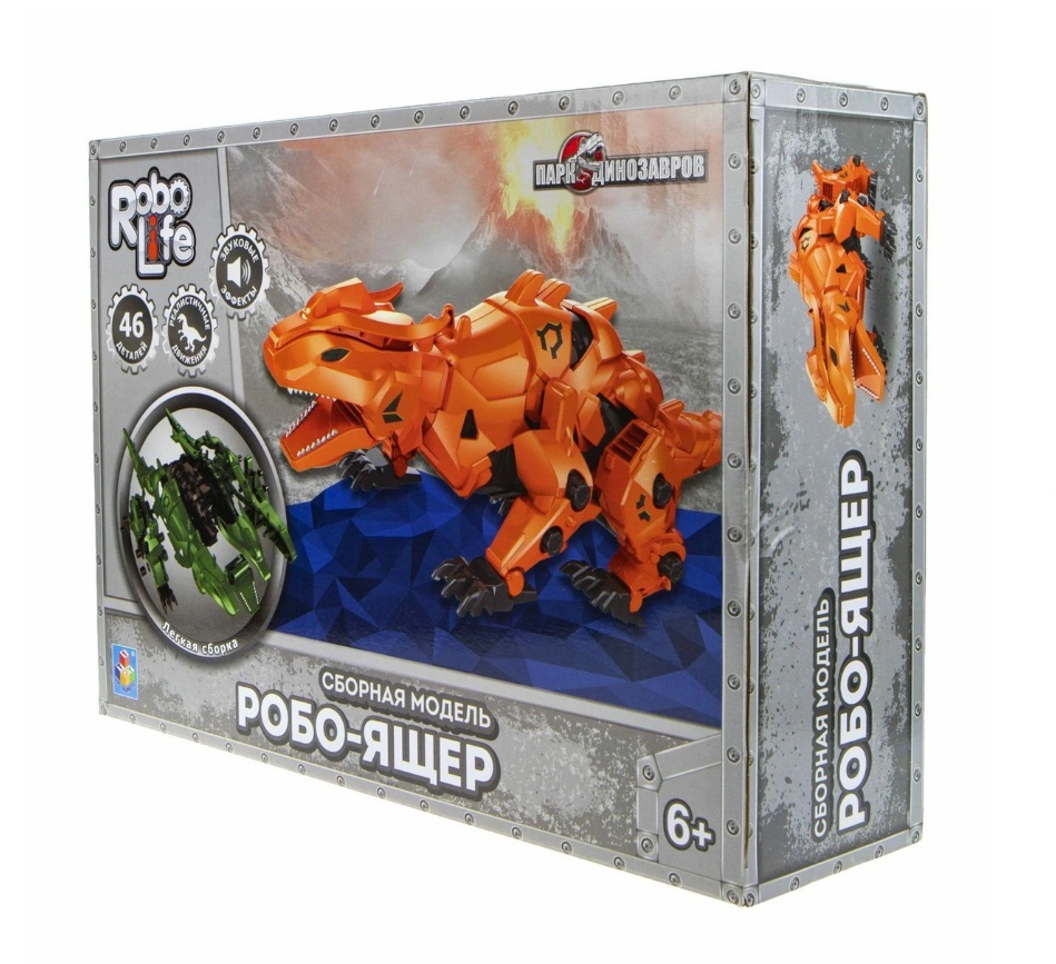 Сборная модель RoboLife - Робо-ящер, зеленый, 46 деталей  