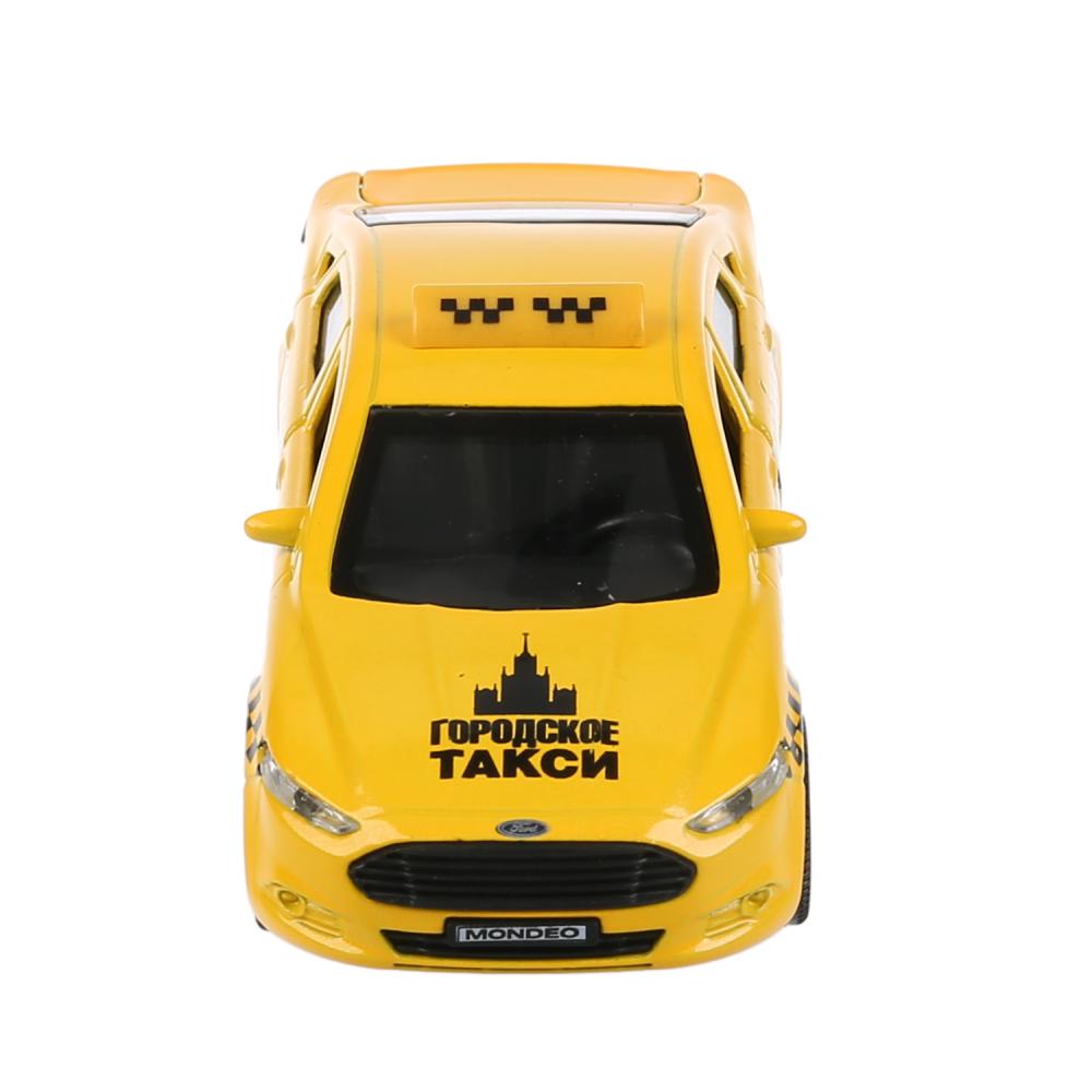 Машина металлическая Ford Mondeo Такси, 12 см, открываются двери и багажник, инерционная  