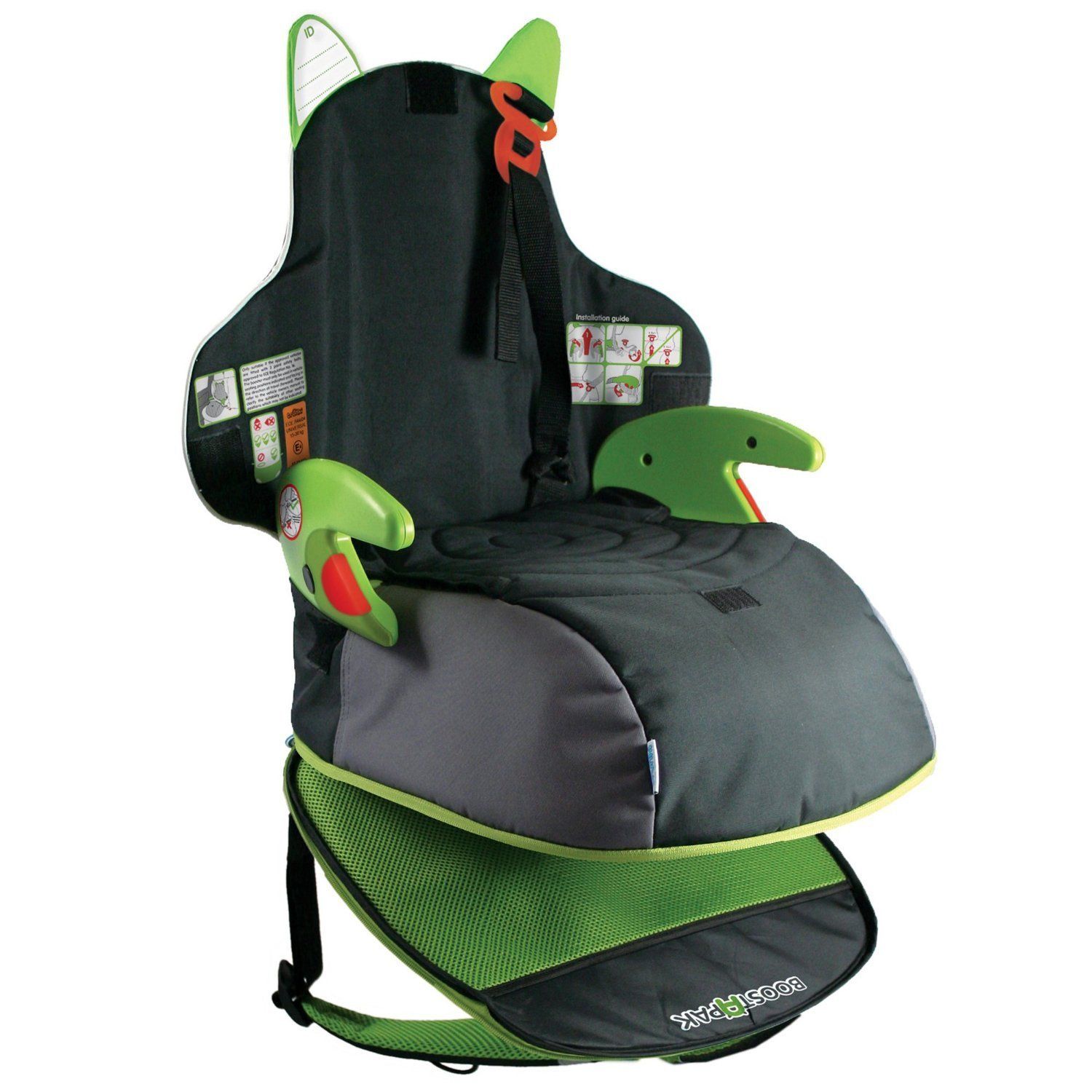 

Детский рюкзак-автокресло Trunki Boostapak, черно-зеленое