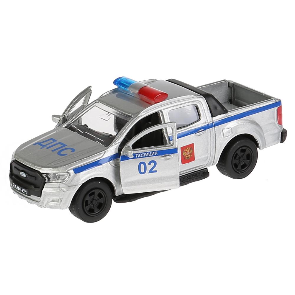 Машина металлическая инерционная Ford Ranger пикап - Полиция 12 см, открываются двери   