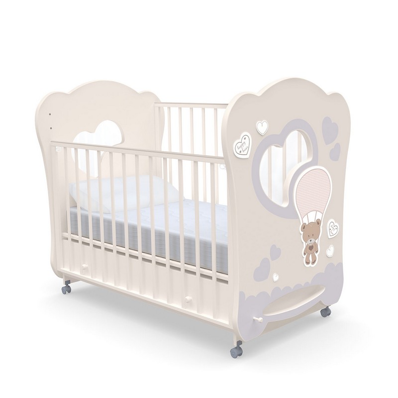 Детская кровать Nuovita Stanzione Cute Bear swing ваниль  