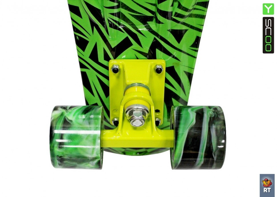 Скейтборд 12-13 Penny board RT 22 Print Green Elka, green/mix  