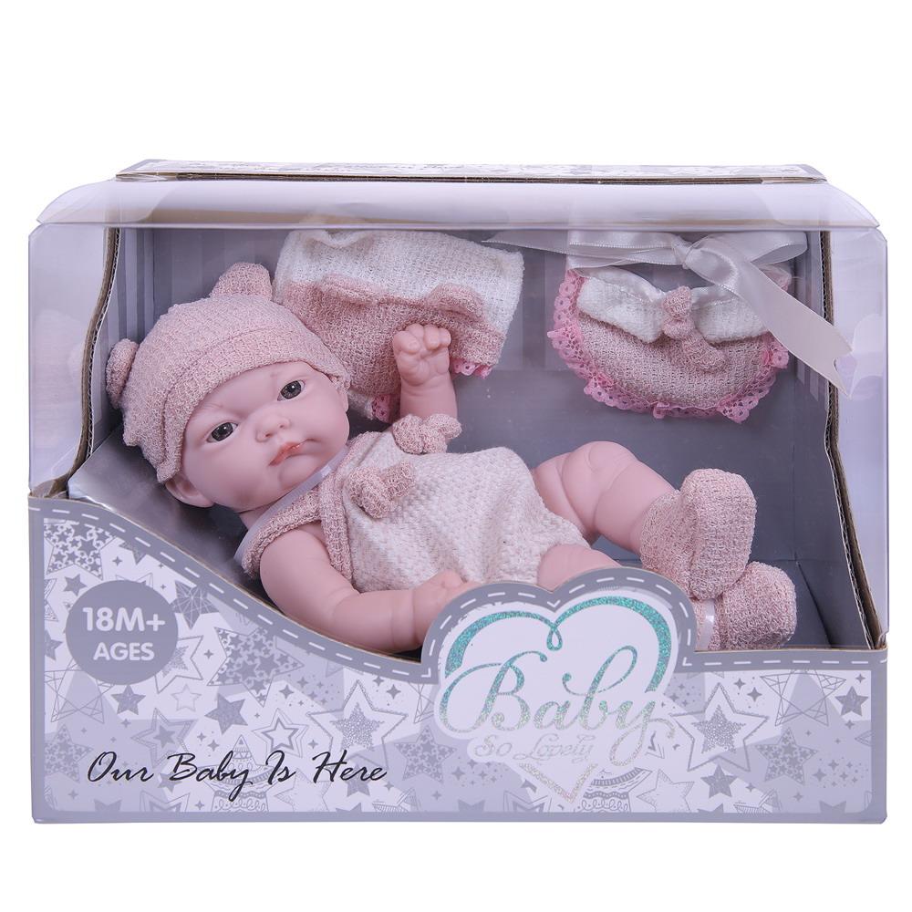 

Пупс - Baby So Lovely, в голубом костюмчике с шапочкой и аксессуарами, 25 см