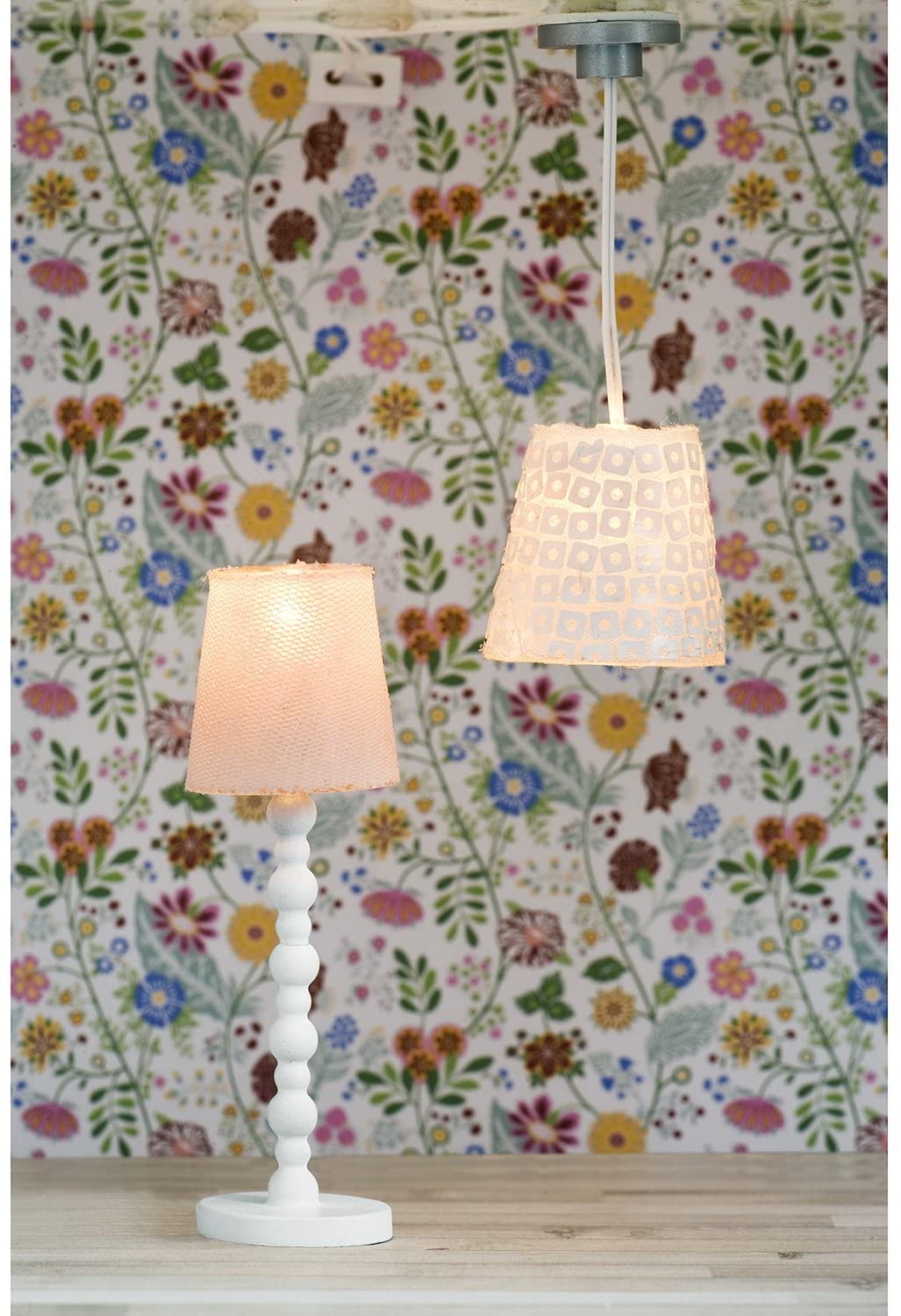 Освещение для домика Смоланд - Торшер и люстра с абажурами, свет  