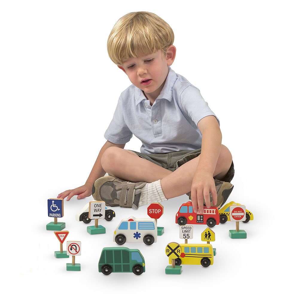Игровой набор из серии Деревянные игрушки - Городской транспорт, 6 машинок  