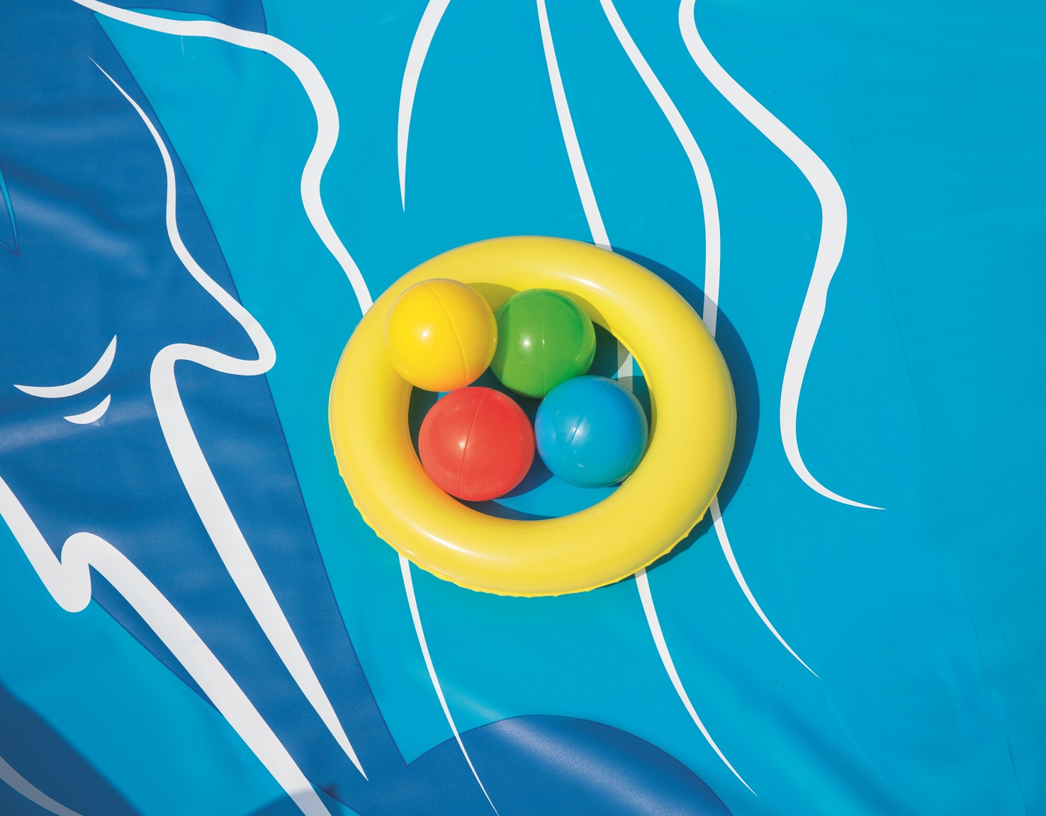 Игровой бассейн Вулкан с горкой, подушкой, кольцом и 4 шариками, 265 х 265 х 104 см., 208 литров  