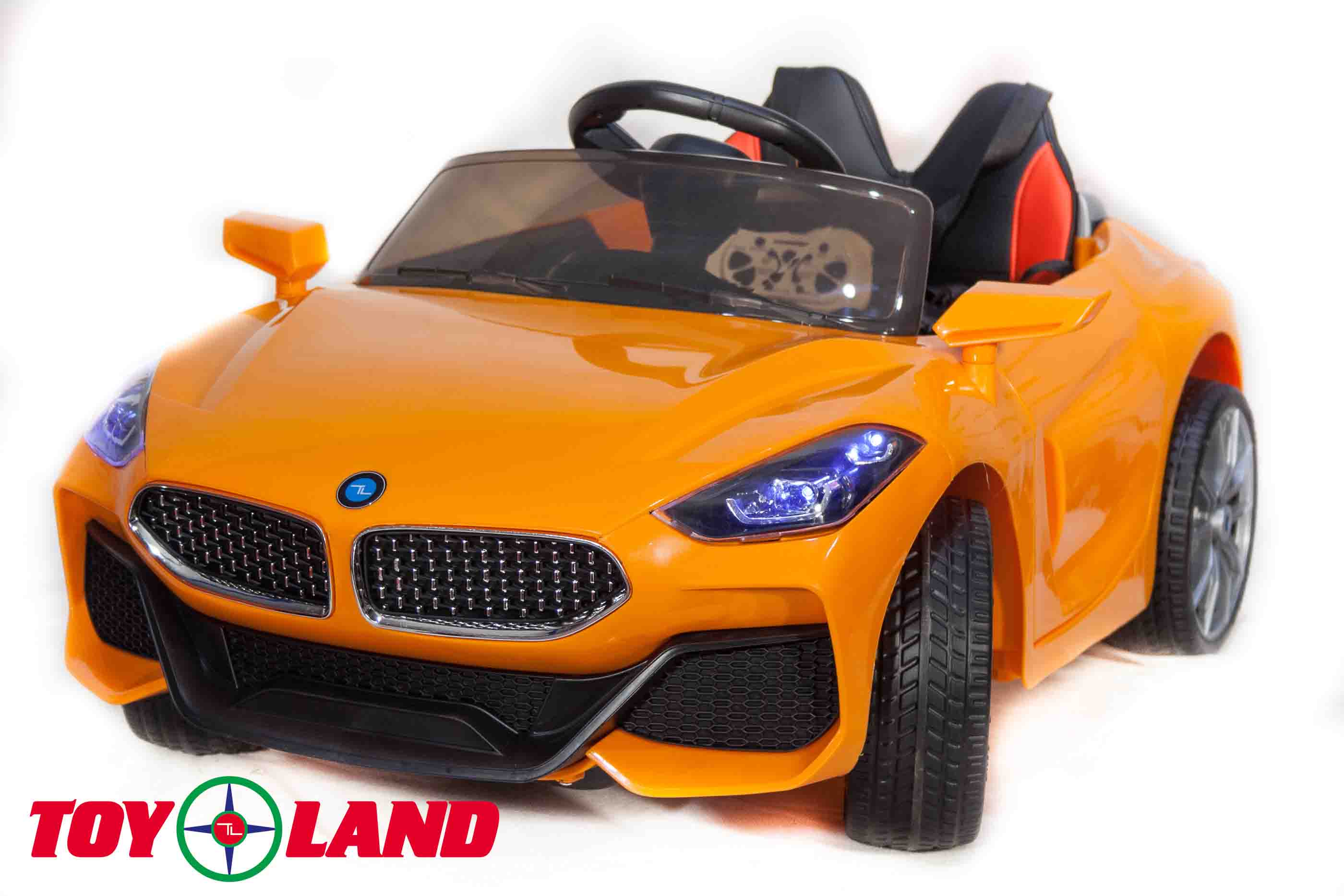 

Электромобиль BMW спорт YBG5758, оранжевый, свет и звук