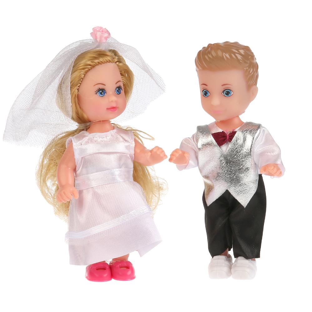 Набор из 2-х кукол - Жених и невеста - Машенька и Сашенька, 12 см  