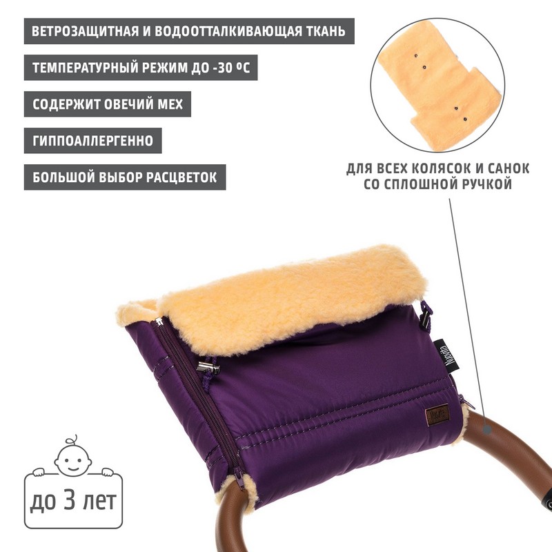 Муфта меховая для коляски Nuovita Alpino Pesco Turchese/Бирюзовый  