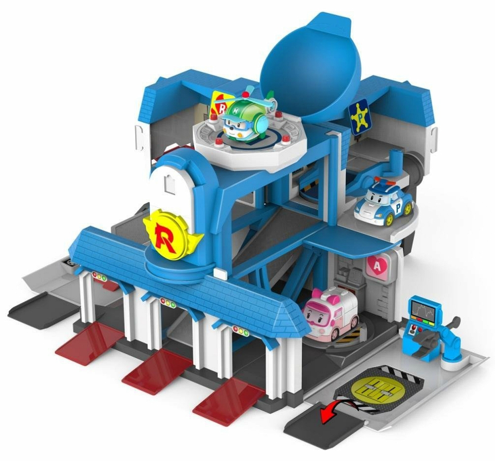 Silverlit игровой набор Robocar Poli штаб-квартира 2.0 с фигуркой Джин 83304