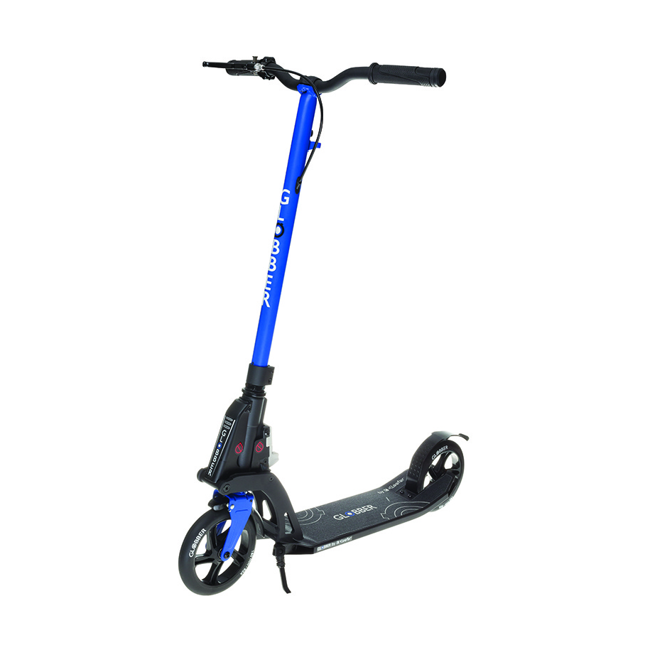 

Двухколесный самокат Globber One K180 с ручным тормозом, синий