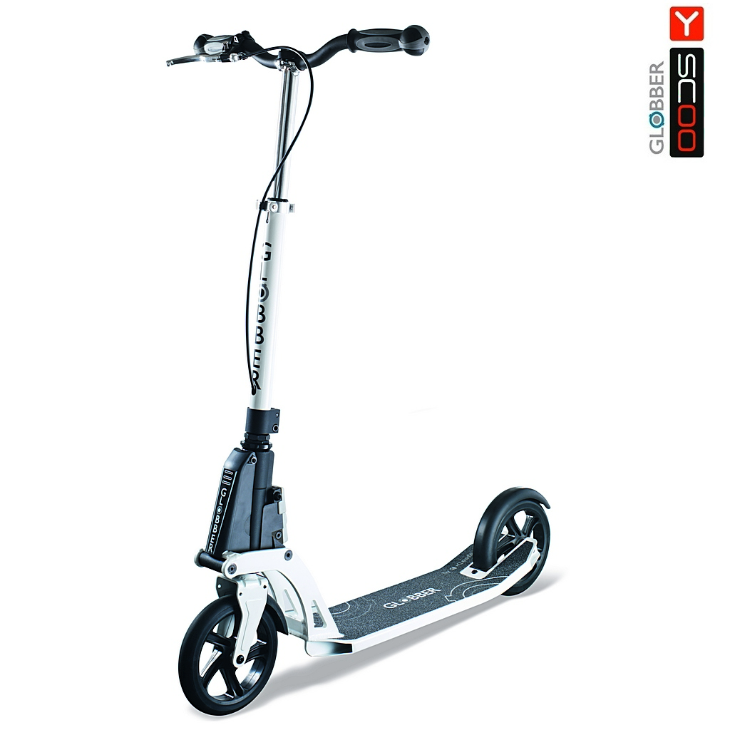 

Самокат Y-Scoo Globber My Too 180 Automatic by Kleefer со складным механизмом, белый