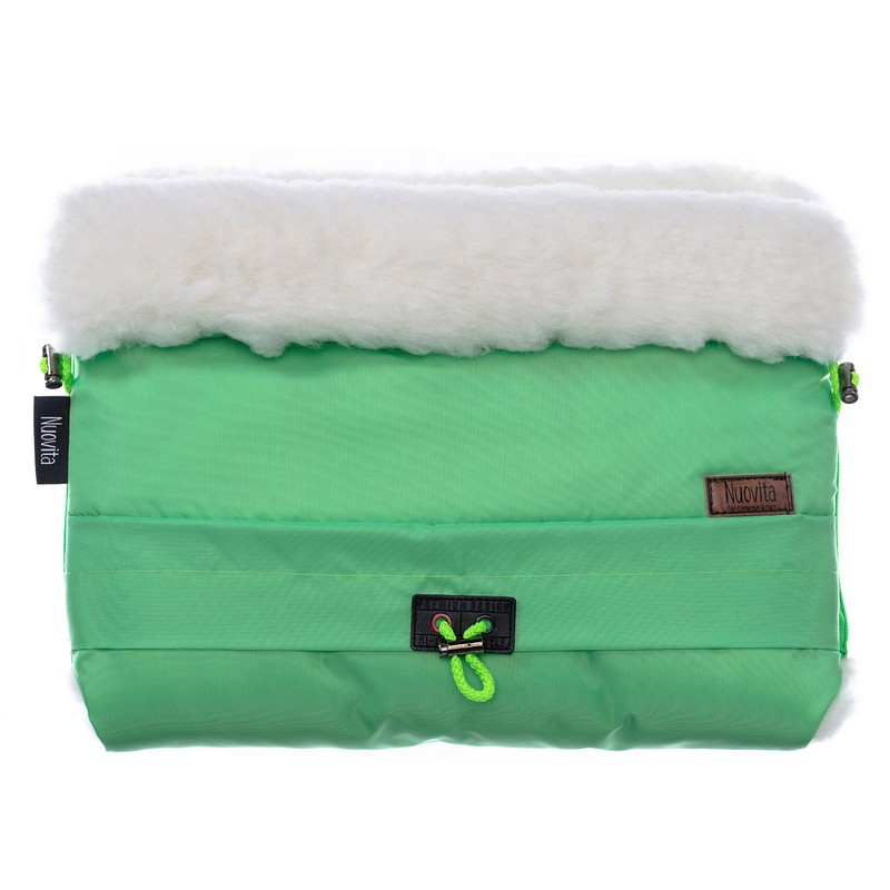 

Муфта меховая для коляски Nuovita Alaska Bianco Verde chiaro/Салатовый