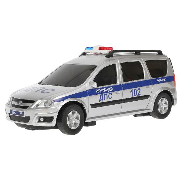 Машина р/у Полиция Lada Largus 18 см со светом серебристый  