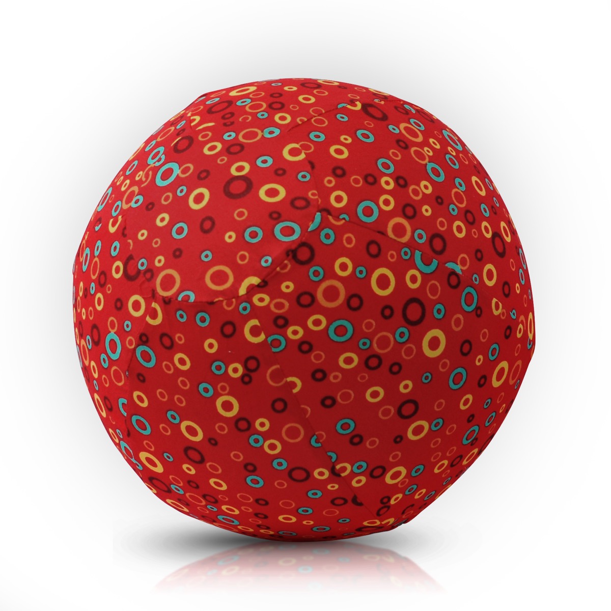 Воздушный мяч с набором шариков и чехлом дизайн Кружочки Circles красный  