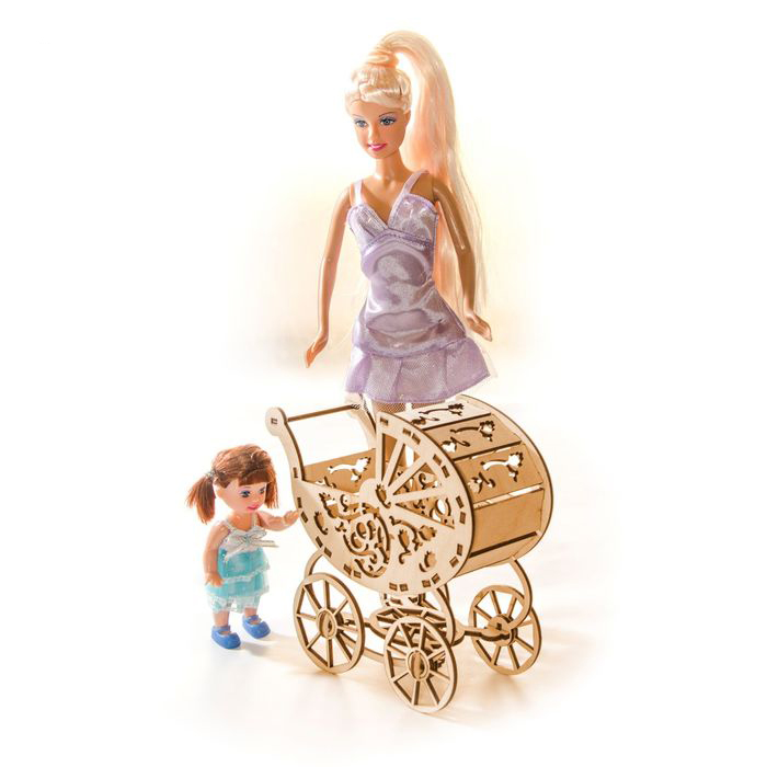 Сборная модель – Коляска для ребенка Barbie, 10 см  