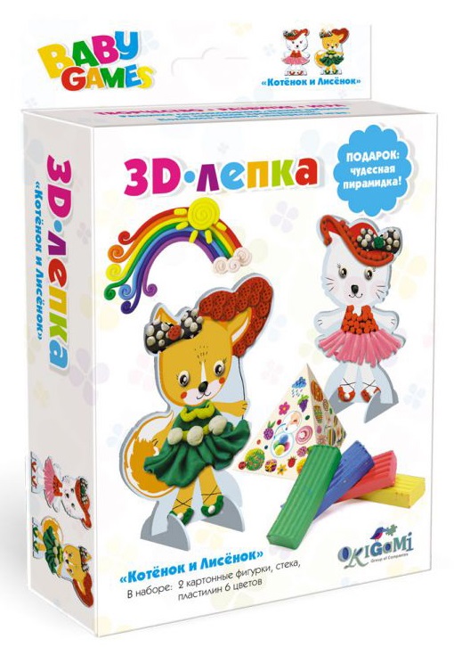 

Набор Baby Games 3D-лепка - Котенок и Лисенок