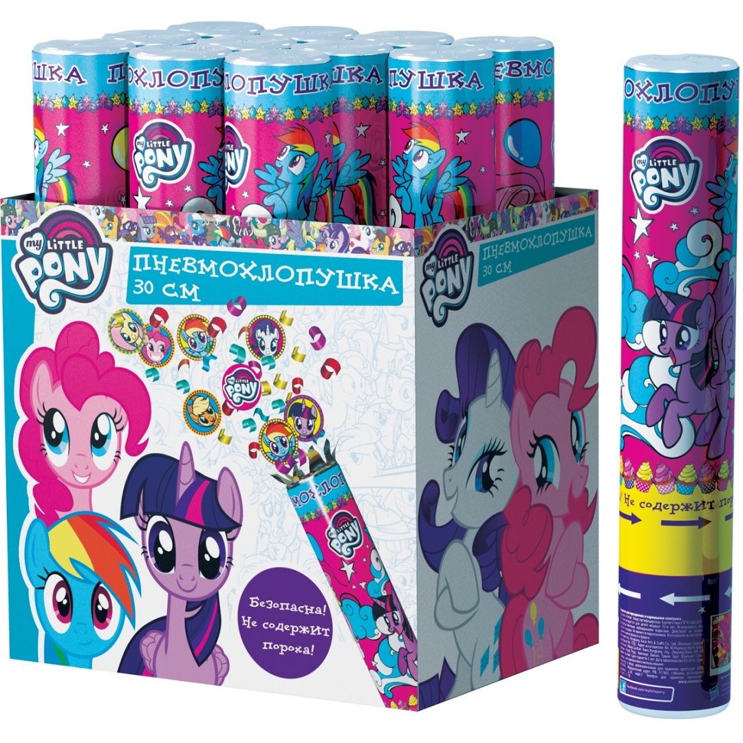 

Хлопушка - My Little Pony, конфетти с героями, 30 см