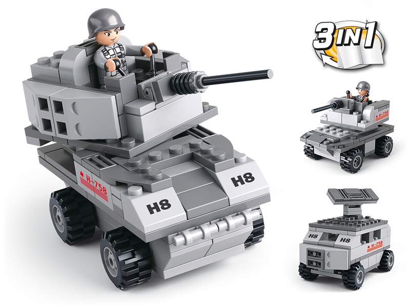 

Конструктор - Военная машина с фигуркой, 110 деталей
