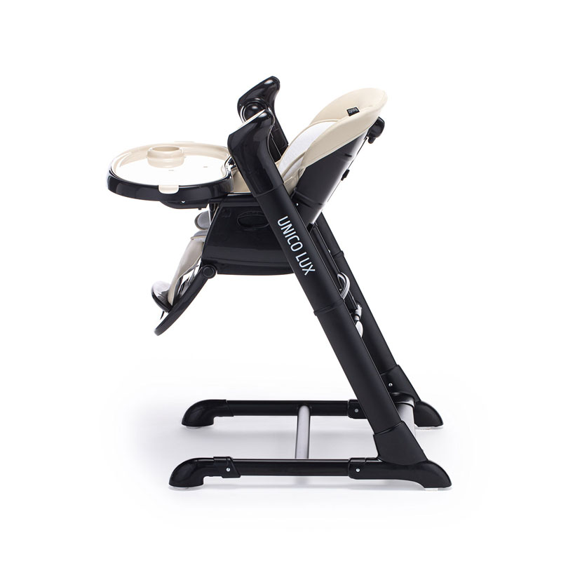 Стульчик для кормления с электронным устройством качения Nuovita Unico lux Nero, Latte, Nero/Латте, Черный  