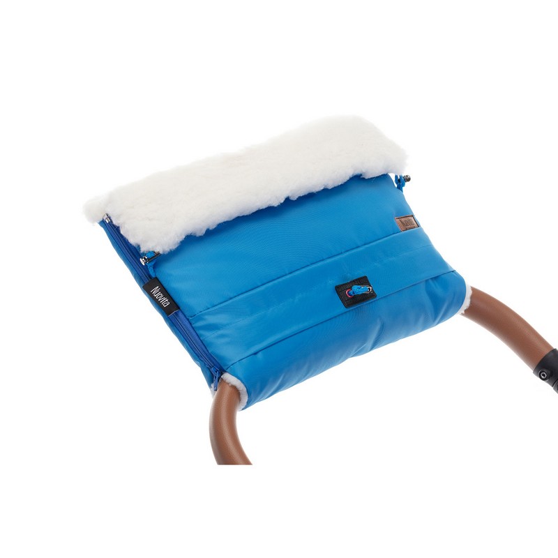 Муфта меховая для коляски Nuovita Alaska Bianco Marino/Морской  