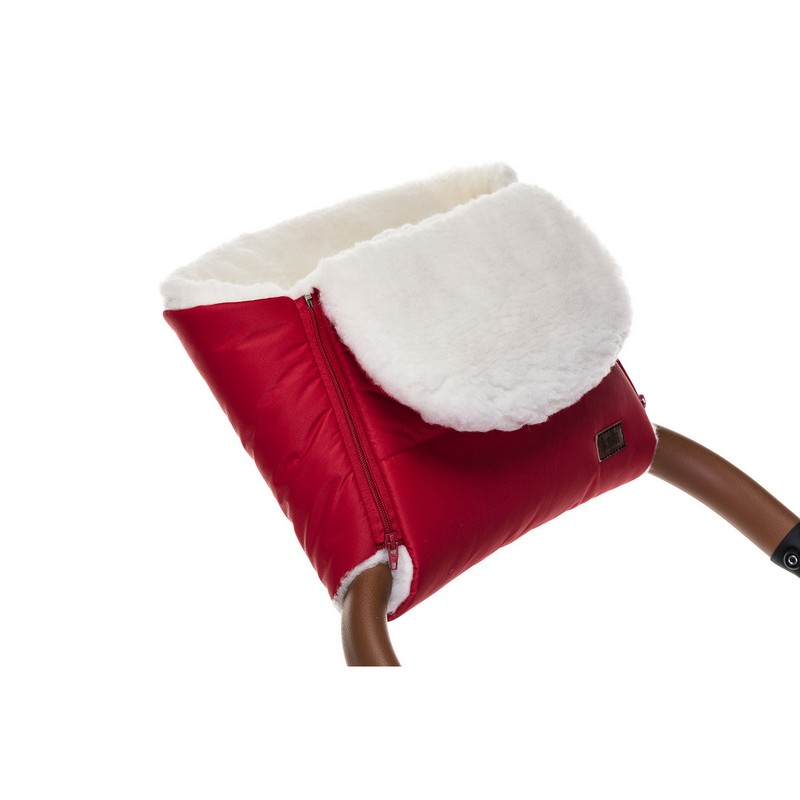 Муфта меховая для коляски Nuovita Vichingo Bianco Rosso/Красный  