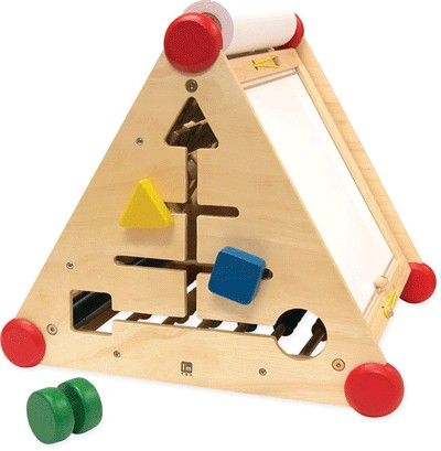 7 в 1: Развивающий деревянный центр I'm Toy: алфавит, доски для рисования, часы, счеты, лабиринт  