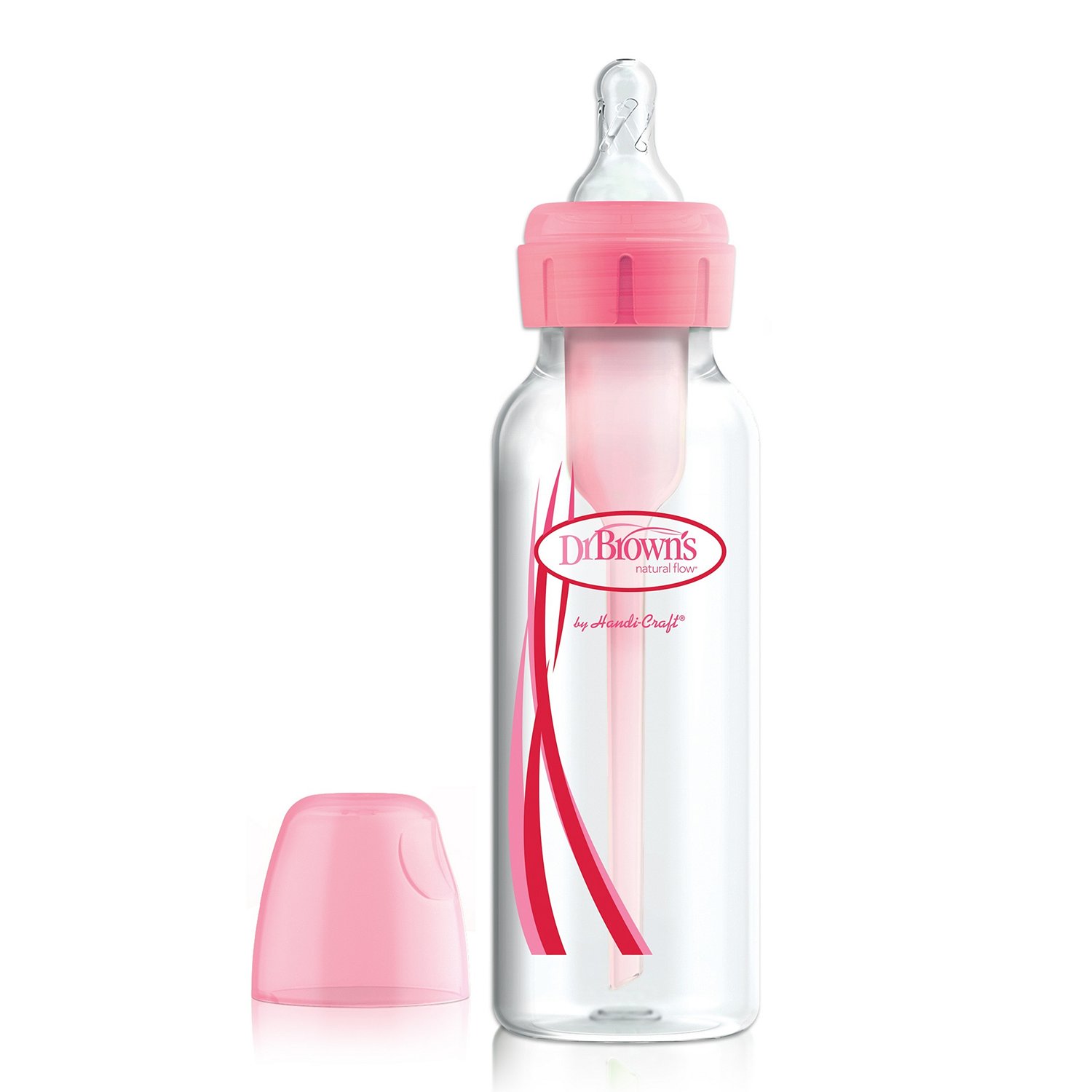 

Бутылочка противоколиковая с узким горлышком 250 мл, розовая