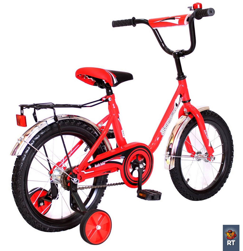 Двухколесный велосипед Мультяшка, диаметр колес 16 дюймов, красный  