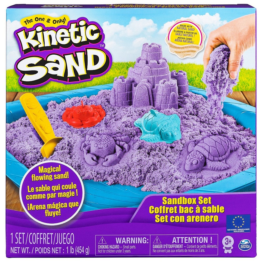 Кинетический песок Kinetic Sand - Набор для лепки с коробкой и инструментами  