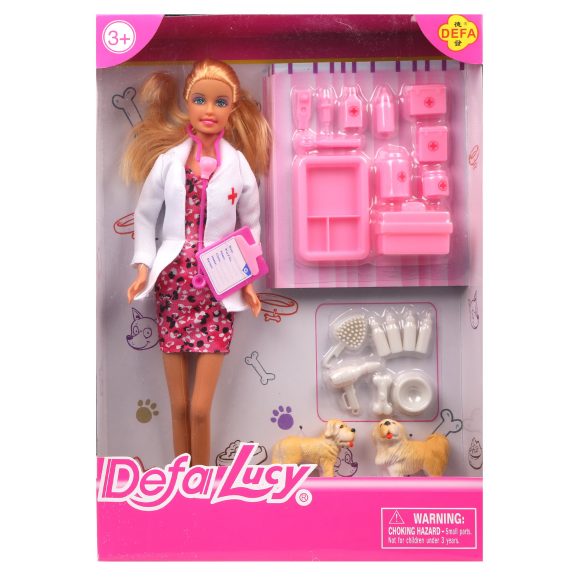 Игровой набор с куклой Defa Lucy – Доктор, 23 предмета  