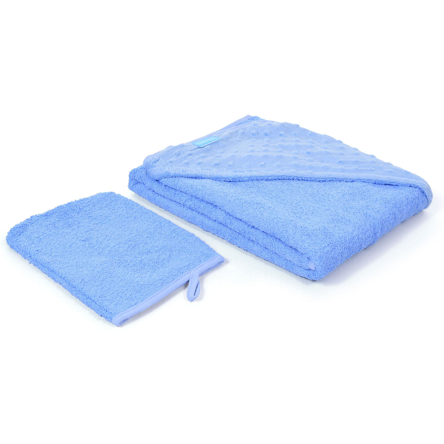 

Полотенце с уголком и варежкой Nuovita Grazia 100 x 100, голубой / blu