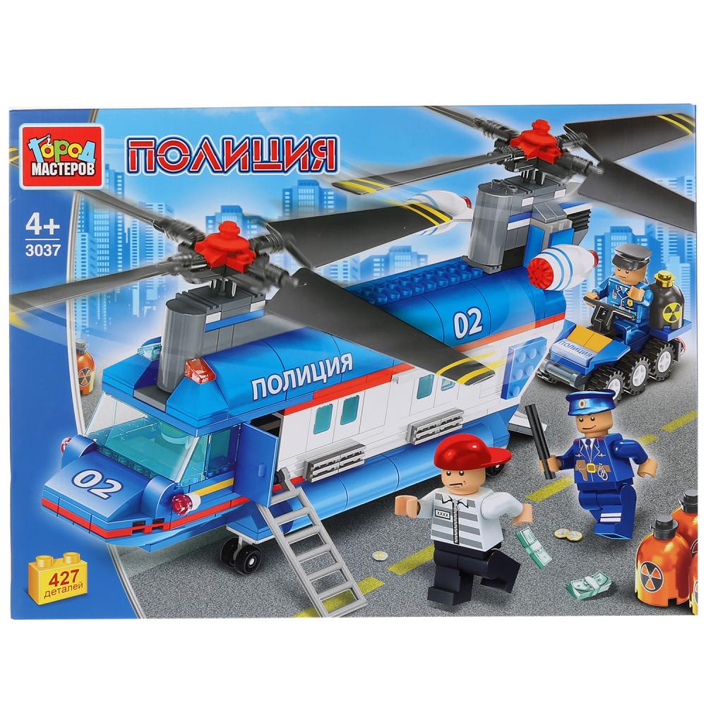 

Конструктор - Полицейский вертолет, с фигурками, 427 деталей