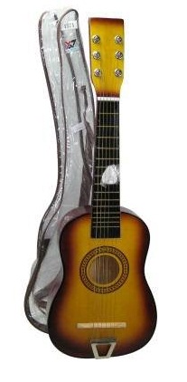 Гитара деревянная в чехле, 60 см., 6 струн, арт. 437A