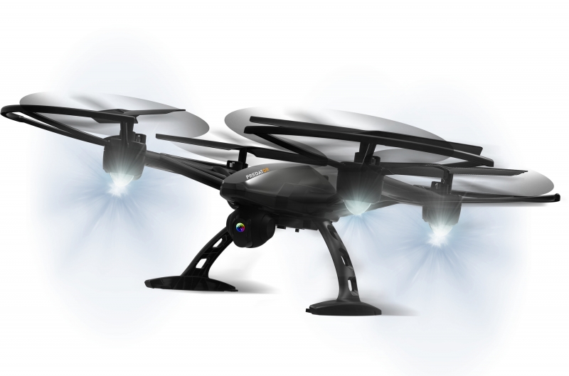 Квадрокоптер Gyro-Predator 2,4GHz, с Wi-Fi камерой 480p, летает 15 минут, 17 х 17 см.  