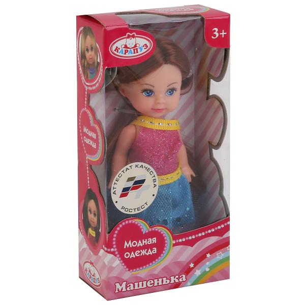 Кукла Машенька в модной одежде с рыжими волосами, 12 см.  