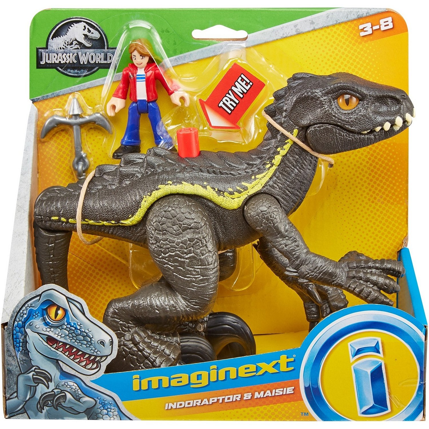 Динозавр Индораптор и Мейзи Локвуд Jurassic World Imaginext  